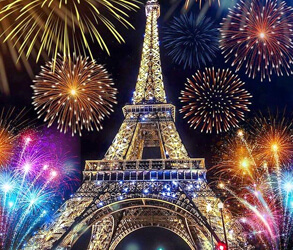 Pariz docek nove godine 2024, Pariz nova godina 2024, Nova godina Pariz